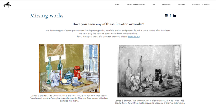 Screenshot from Brewton Foundation site